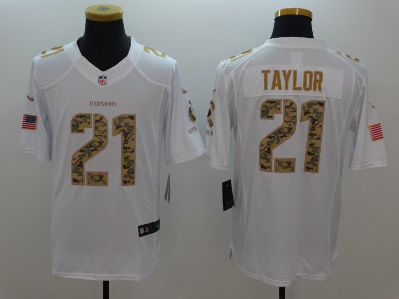Nike Redskins 21 Sean Taylor White Salute To Service Limited Jersey