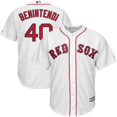 Red Sox 40 Andrew Benintendi White New Cool Base Jersey