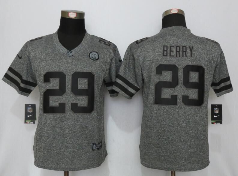 Nike Chiefs 29 Eric Berry Gray Gridiron Gray Women Limited Jersey