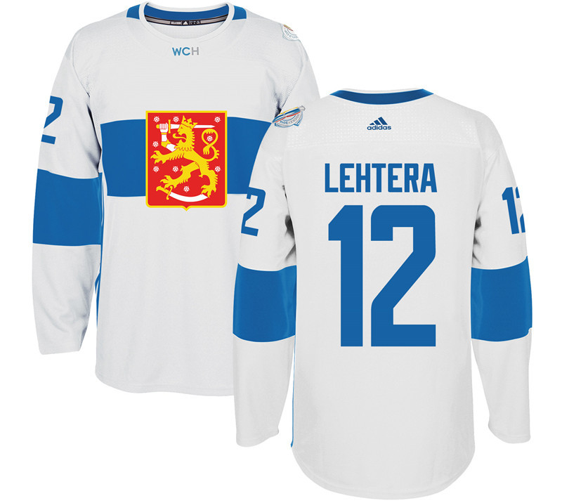Finland 12 Jori Lehtera White 2016 World Cup Of Hockey Premier Player Jersey - Click Image to Close
