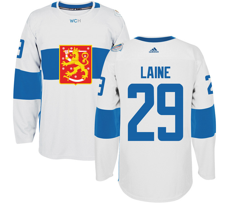 Finland 29 Patrik Laine White 2016 World Cup Of Hockey Premier Player Jersey