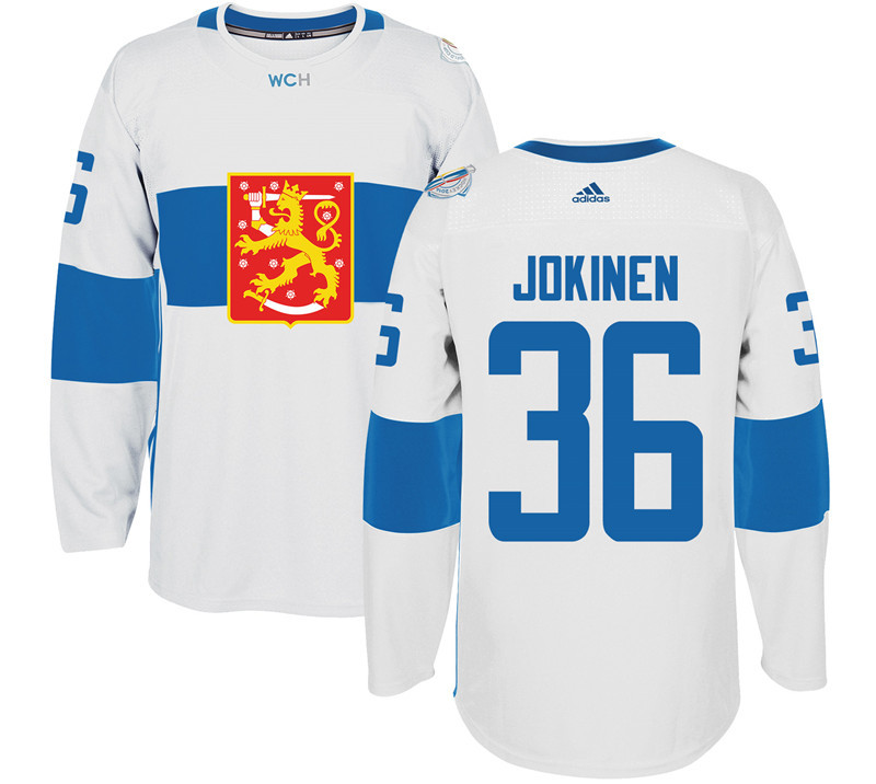 Finland 36 Olli Jokinen White 2016 World Cup Of Hockey Premier Player Jersey - Click Image to Close