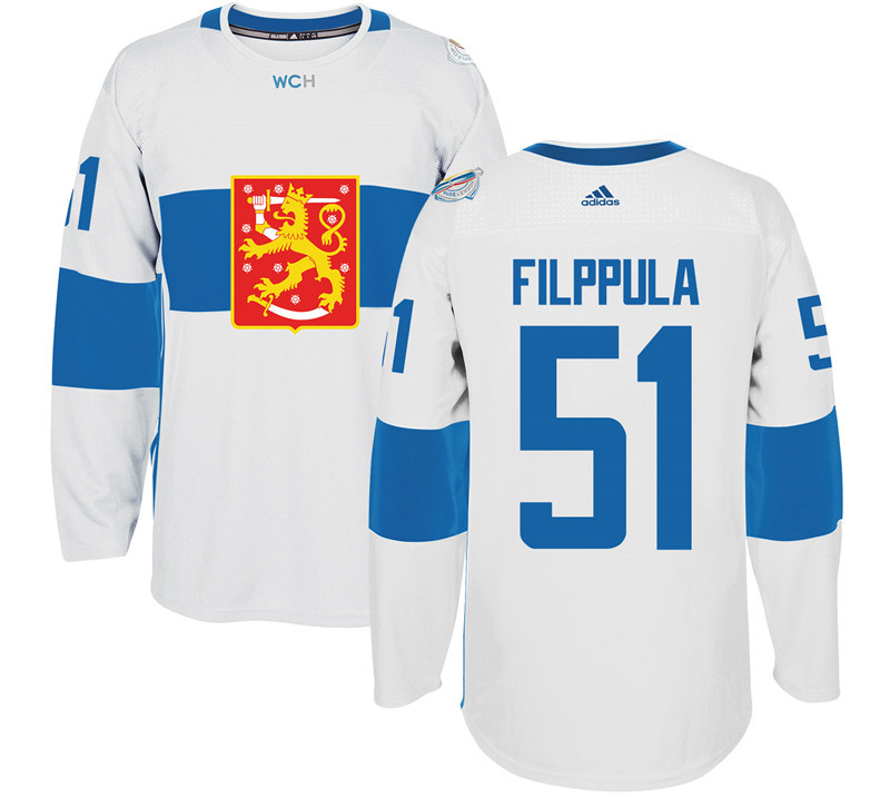 Finland 51 Valtteri Filppula White 2016 World Cup Of Hockey Premier Player Jersey