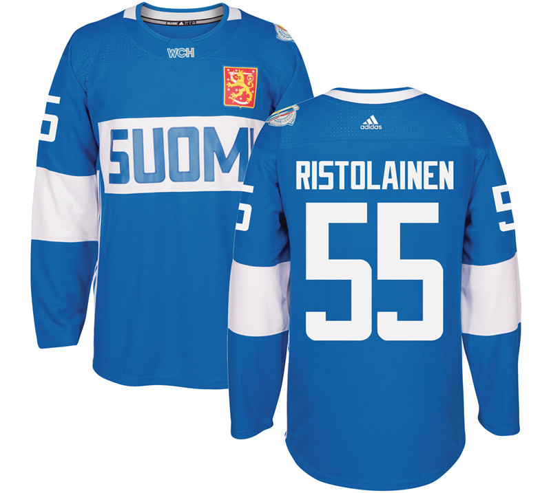 Finland 55 Rasmus Ristolainen Blue 2016 World Cup Of Hockey Premier Player Jersey - Click Image to Close