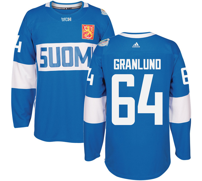 Finland 64 Mikael Granlund Blue 2016 World Cup Of Hockey Premier Player Jersey
