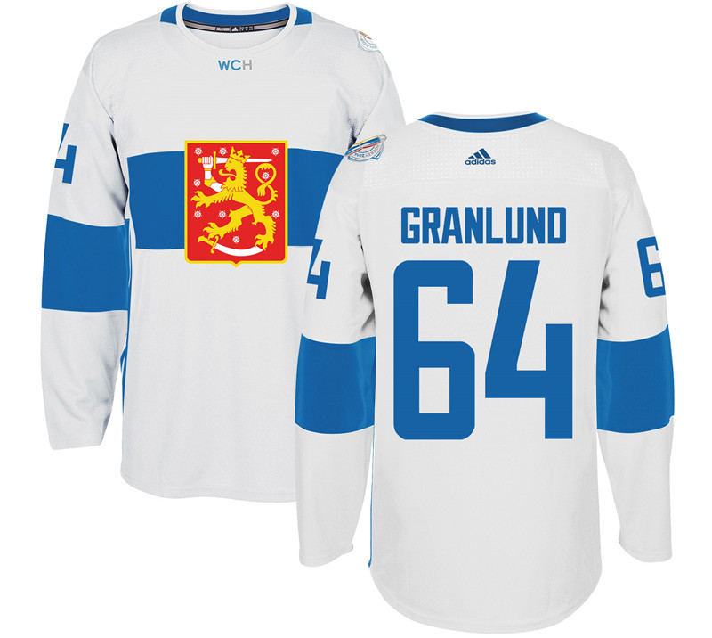 Finland 64 Mikael Granlund White 2016 World Cup Of Hockey Premier Player Jersey
