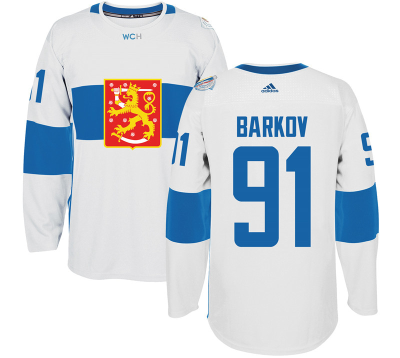 Finland 91 Aleksander Barkov White 2016 World Cup Of Hockey Premier Player Jersey