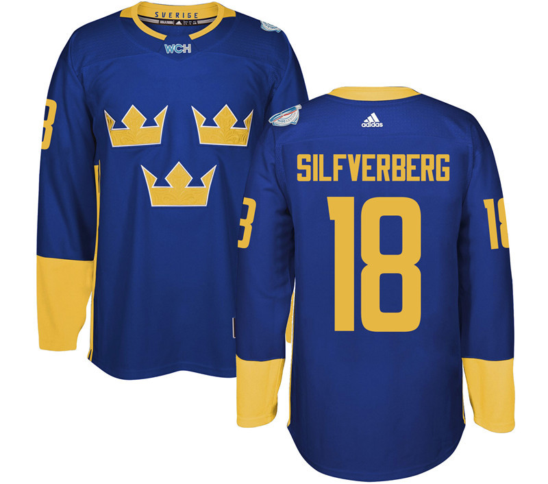 Sweden 18 Jakob Silfverberg Purple 2016 World Cup Of Hockey Premier Player Jersey