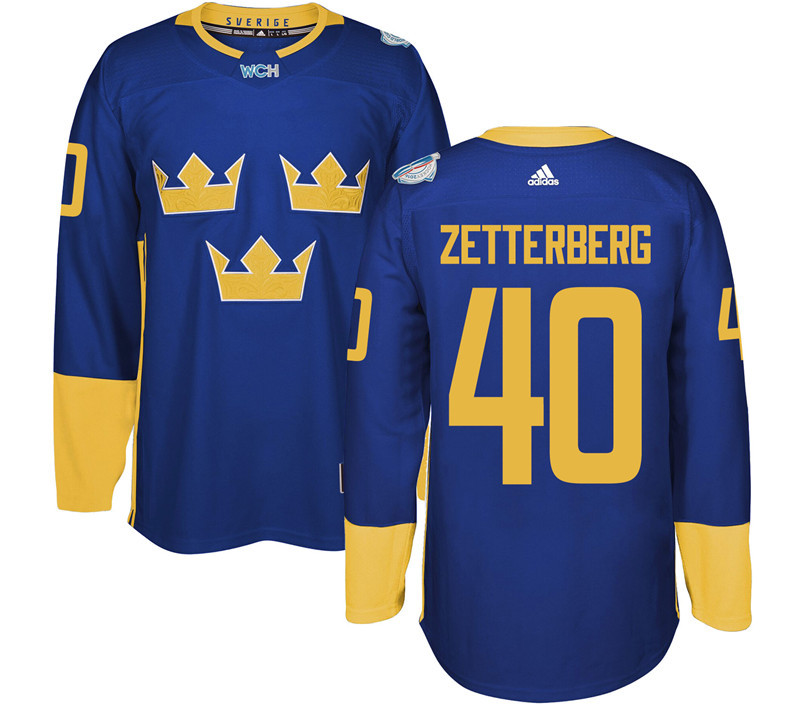 Sweden 40 Henrik Zetterberg Purple 2016 World Cup Of Hockey Premier Player Jersey