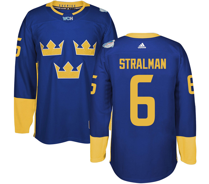 Sweden 6 Anton Stralman Purple 2016 World Cup Of Hockey Premier Player Jersey - Click Image to Close