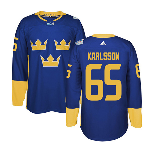 Sweden 65 Erik Karlsson Purple 2016 World Cup Of Hockey Premier Player Jersey