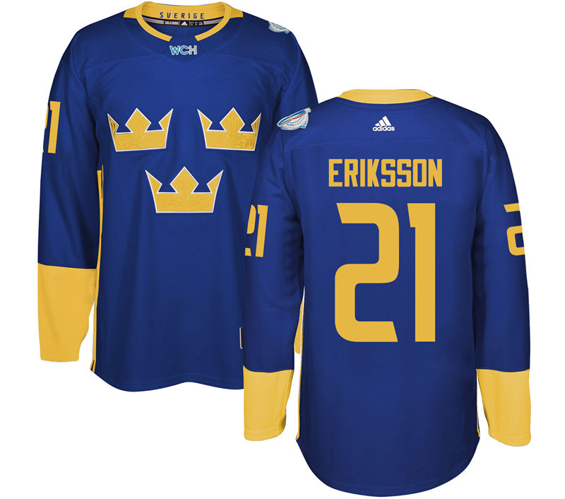 Swedon 21 Loui Eriksson Purple 2016 World Cup Of Hockey Premier Player Jersey