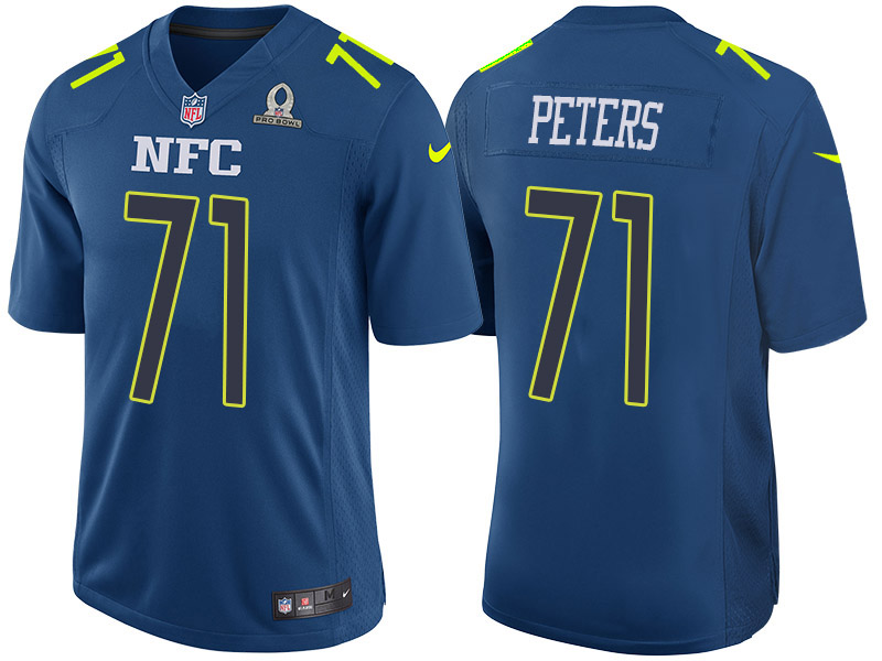 Nike Eagles 71 Jason Peters Navy 2017 Pro Bowl Game Jersey