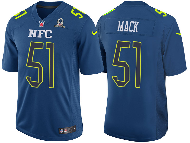 Nike Falcons 51 Alex Mack Navy 2017 Pro Bowl Game Jersey