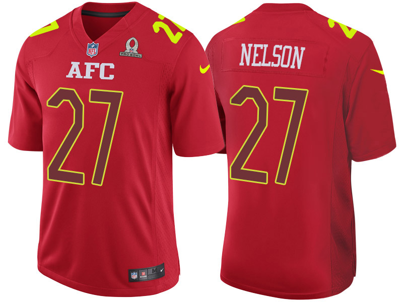 Nike Raiders 27 Reggie Nelson Red 2017 Pro Bowl Game Jersey