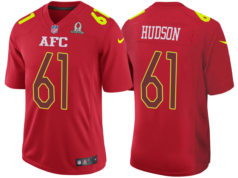 Nike Raiders 61 Rodney Hudson Red 2017 Pro Bowl Game Jersey - Click Image to Close