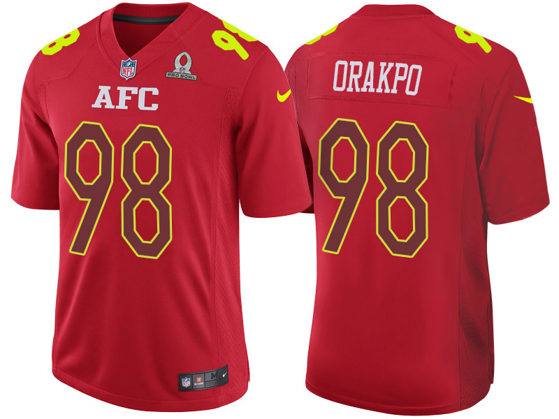 Nike Titans 98 Brian Orakpo Red 2017 Pro Bowl Game Jersey