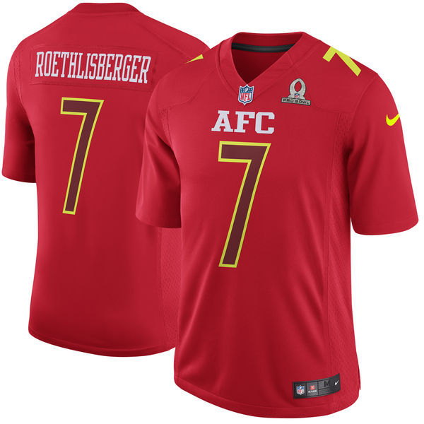 Nike Steelers 7 Ben Roethlisberger Red 2017 Pro Bowl Youth Game Jersey