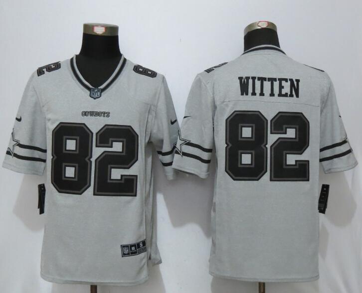 Nike Cowboys 82 Jason Witten Gray Gridiron II Limited Jersey
