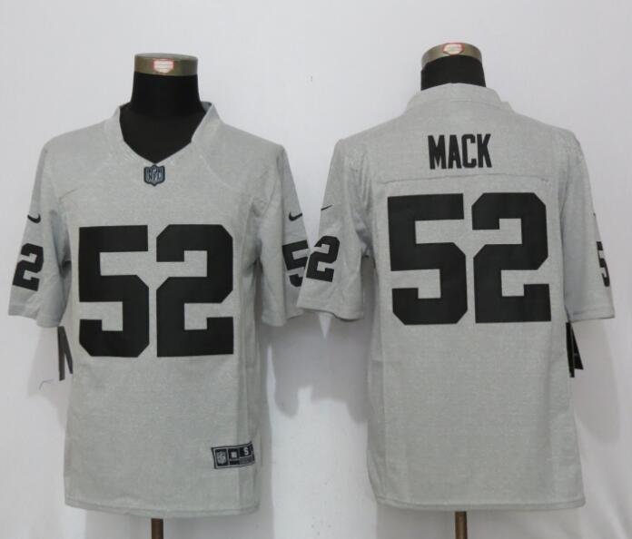 Nike Raiders 52 Khalil Mack Gray Gridiron II Limited Jersey