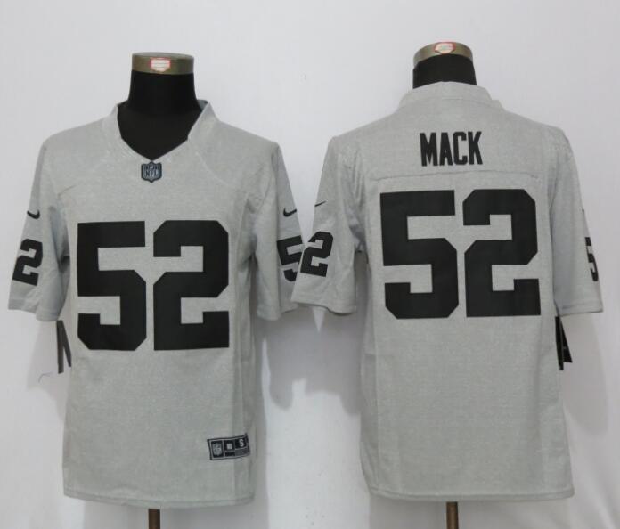 Nike Raiders 52 Khalil Mack Gray Gridiron II Limited Jersey Nike Raiders 52 Khalil Mack Gray Gridiron II Limited Jersey