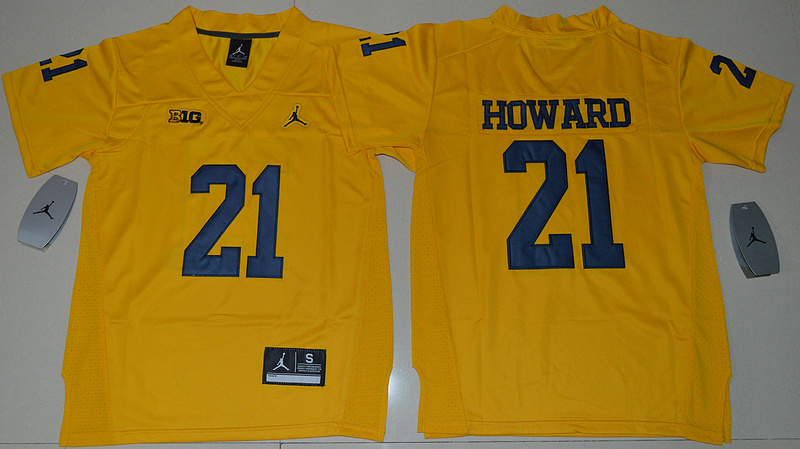 Michigan Wolverines 21 Desmond Howard Gold College Football Jersey