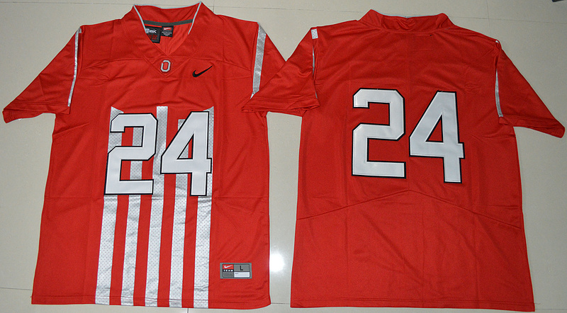 Ohio State Buckeyes 24 Red College Throwback Jersey