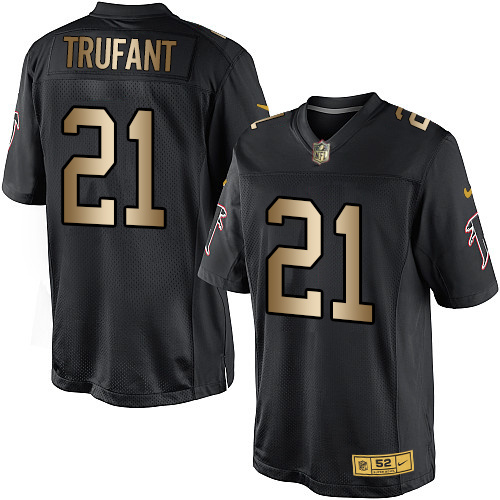 Nike Falcons 21 Desmond Trufant Black Gold Elite Jersey
