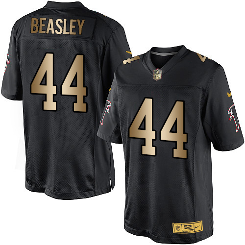 Nike Falcons 44 Vic Beasley Black Gold Elite Jersey