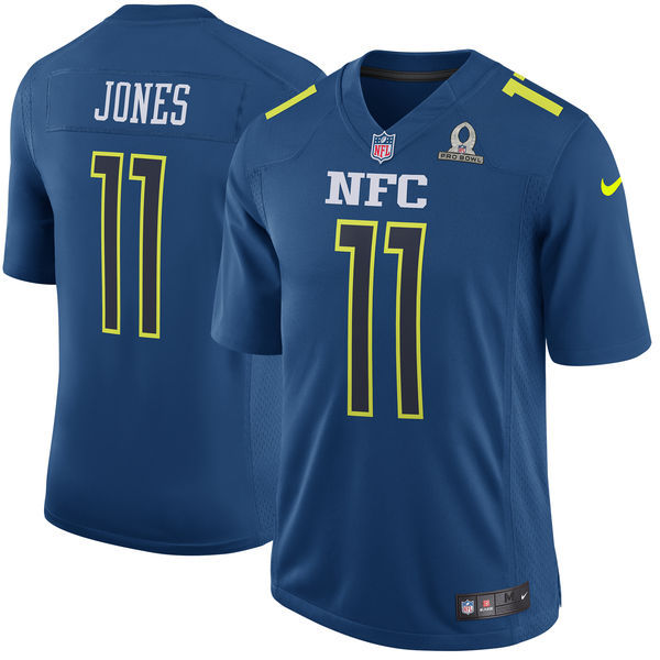 Nike Falcons 11 Julio Jones Navy 2017 Pro Bowl Game Jersey