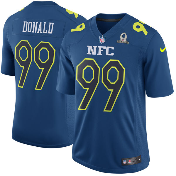 Nike Rams 99 Aaron Donald Navy 2017 Pro Bowl Game Jersey - Click Image to Close