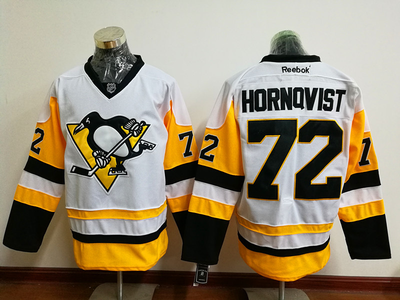 Penguins 72 Patric Hornqvist White Reebok Jersey