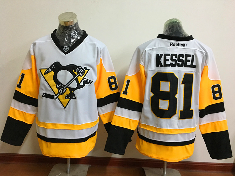 Penguins 81 Phil Kessel White Reebok Jersey