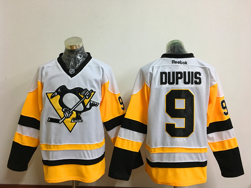 Penguins 9 Pascal Dupuis White Reebok Jersey