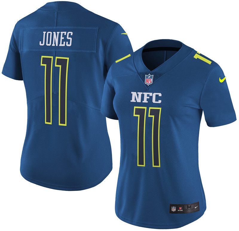 Nike Falcons 11 Julio Jones Navy 2017 Pro Bowl Women Game Jersey
