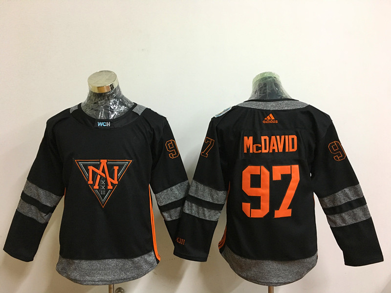 North America 97 Connor McDavid Black Youth World Cup of Hockey 2016 Player Jersey