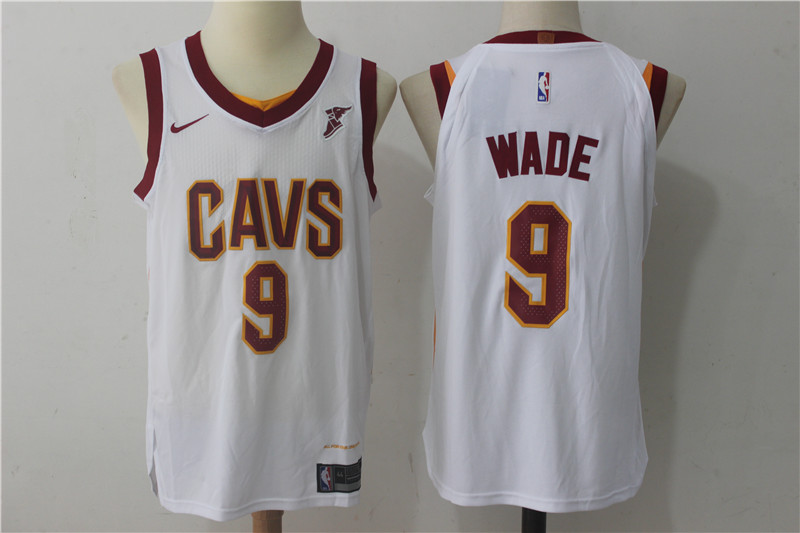 Cavaliers 9 Dwyane Wade White Nike Authentic Jersey