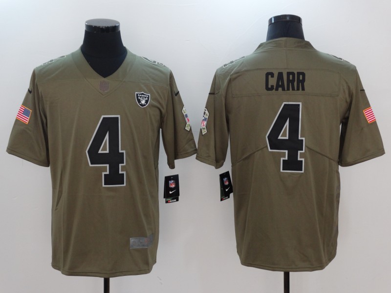 Nike Raiders 4 Derek Carr Olive Salute To Service Limited Jersey Nike Raiders 4 Derek Carr Olive Salute To Service Limited Jersey