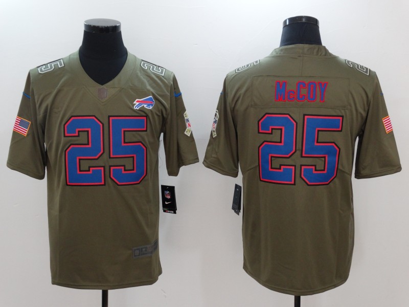 Nike Bills 25 LeSean McCoy Olive Salute To Service Limited Jersey