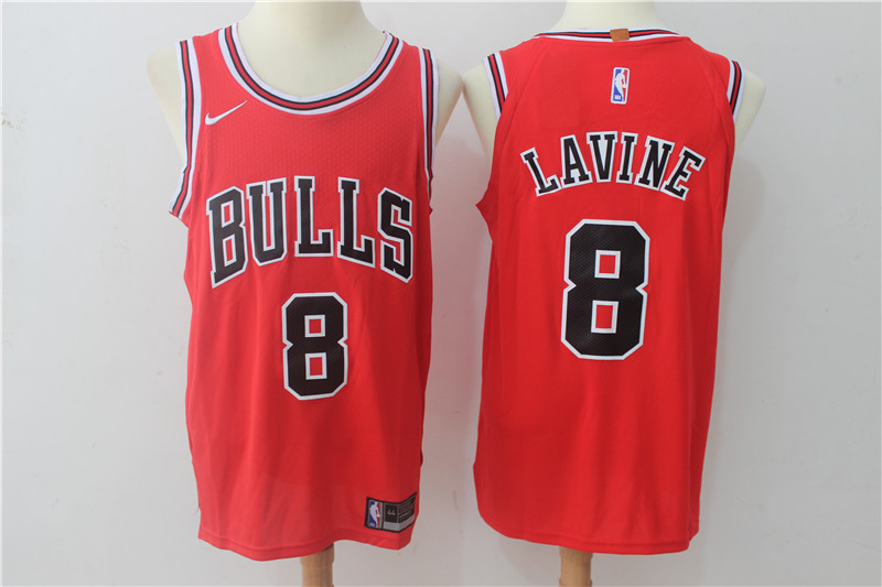 Bulls 8 Zach Lavine Red Nike Authentic Jersey