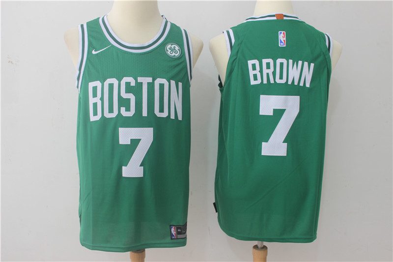 Celtics 7 Jaylen Brown Green Nike Authentic Jersey - Click Image to Close