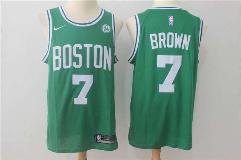 Celtics 7 Jaylen Brown Green Nike Swingman Jersey