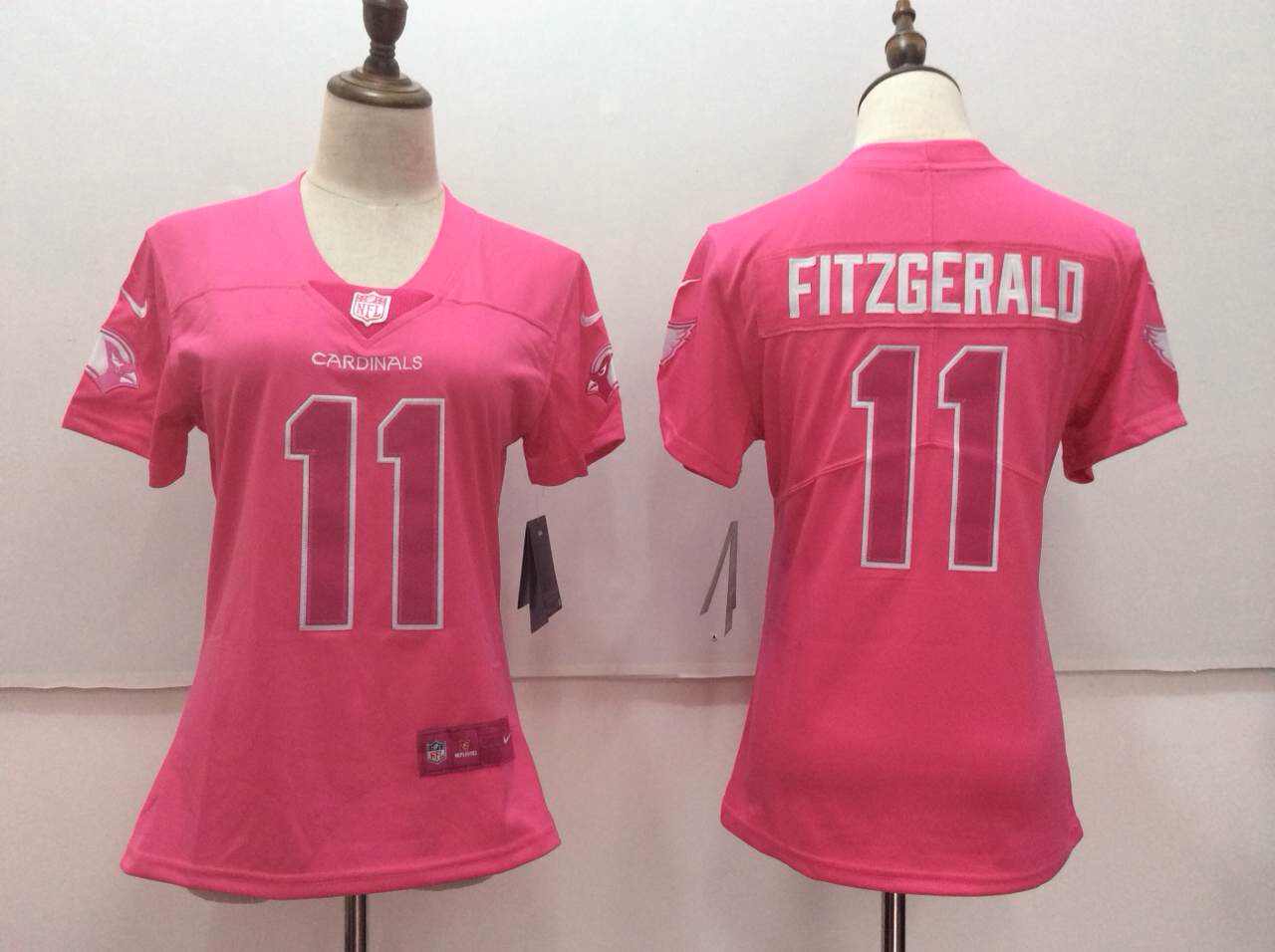 Nike Cardinals 11 Larry Fitzgerald Pink Women Vapor Untouchable Player Limited Jersey