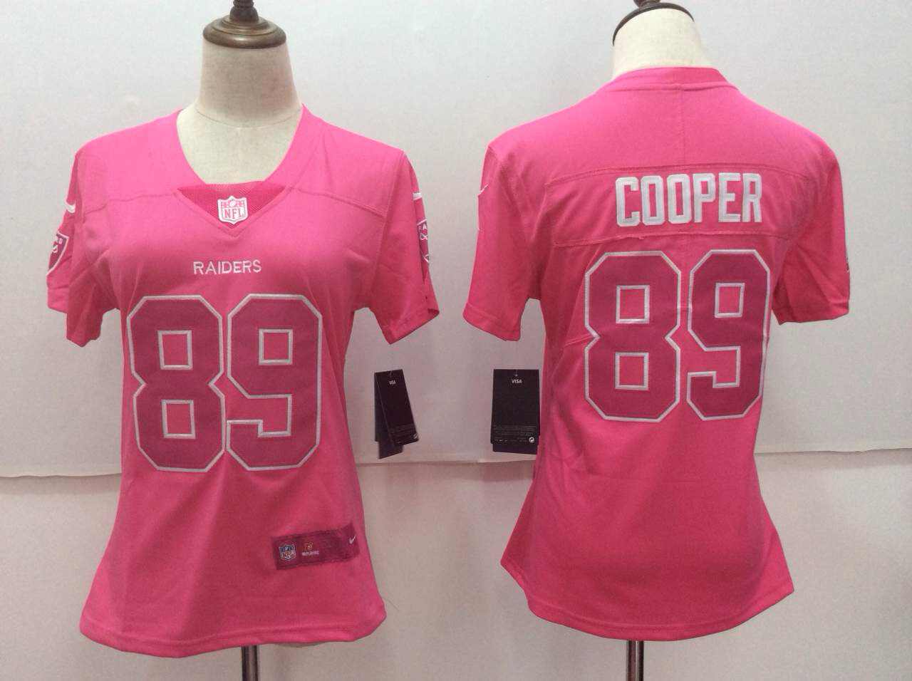 Nike Raiders 89 Amari Cooper Pink Women Vapor Untouchable Player Limited Jersey