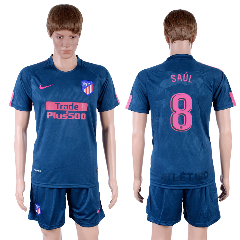 2017-18 Atletico Madrid 8 SAUL Third Away Soccer Jersey