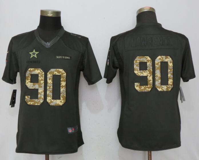 Nike Cowboys 90 DeMarcus Lawrence Anthracite Women Salute To Service Limited Jersey Nike Cowboys 90 DeMarcus Lawrence Anthracite Women Salute To Service Limited Jersey