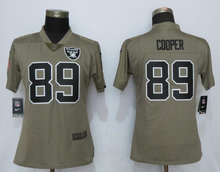 Nike Raiders 89 Amari Cooper Olive Women Salute To Service Limited Jersey