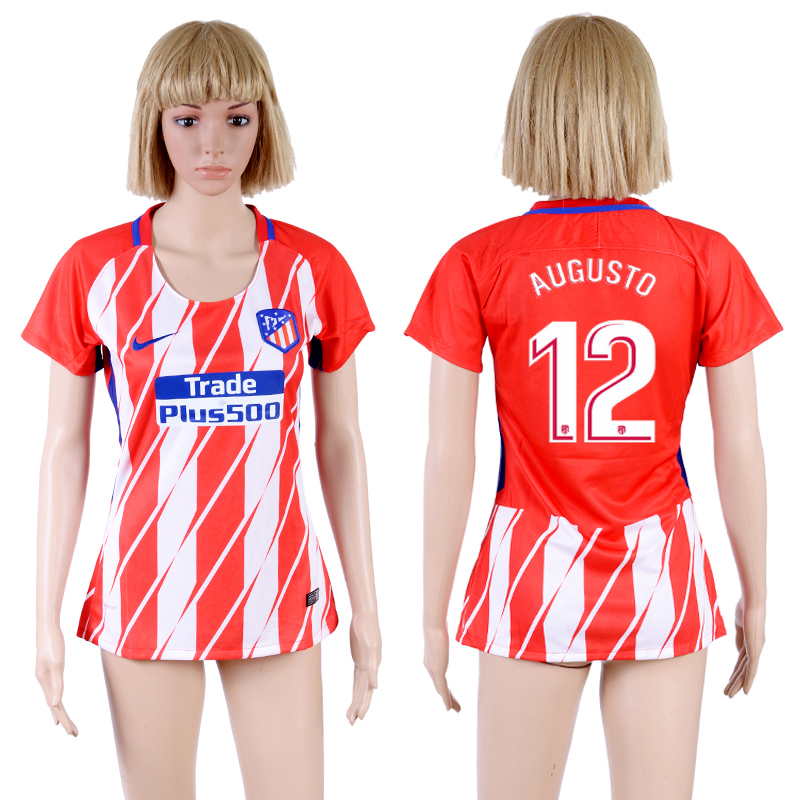 2017-18 Atletico Madrid 12 AUGUSTO Home Women Soccer Jersey
