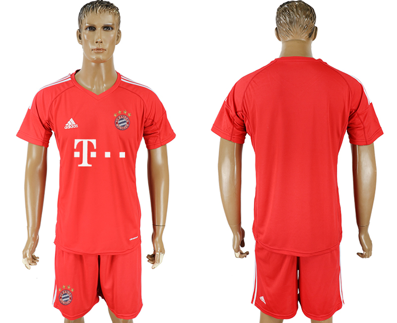 2017-18 Bayern Munich Red Goalkeeper Soccer Jersey