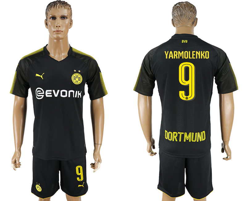 2017-18 Dortmund 9 YARMOLENKO Away Soccer Jersey